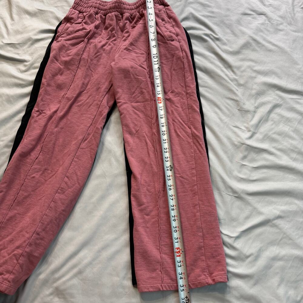 Cotton VIU Lounge Pants Set of 2 Womens Medium M Black Pink 100% Cotton Pocketed - Picture 9 of 13